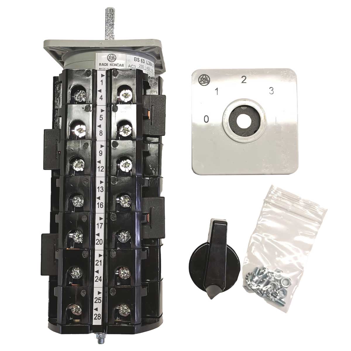 Commutateur de sélection de la source d'alimentation mobiheat 0-1-2-3 63 A