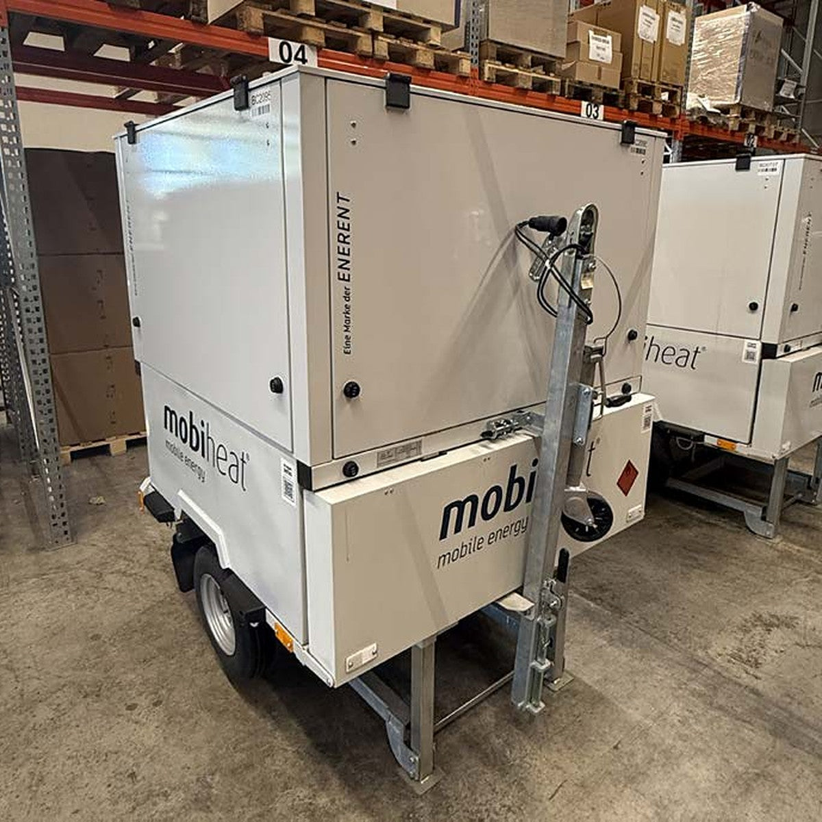 Mobile Heizzentrale 60 kW BC2095 – Heizzentrale im Lager