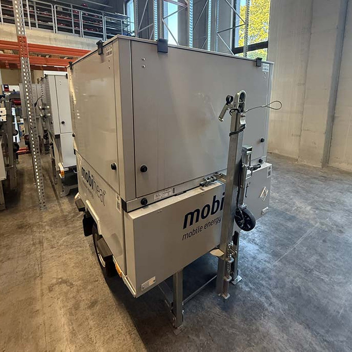 Mobile Heizzentrale 60 kW Low NOx BD0734 – Heizzentrale im Lager