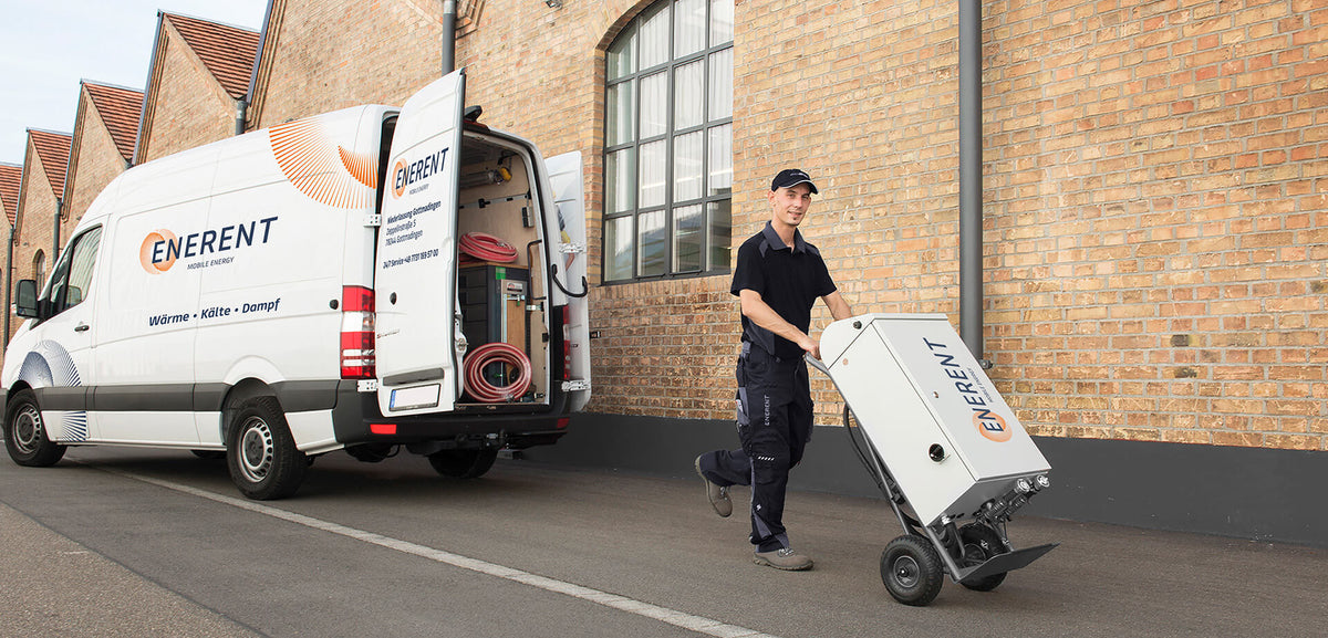 ENERENT Servicefahrzeug mit Elektroheizzentrale HOTBOY
