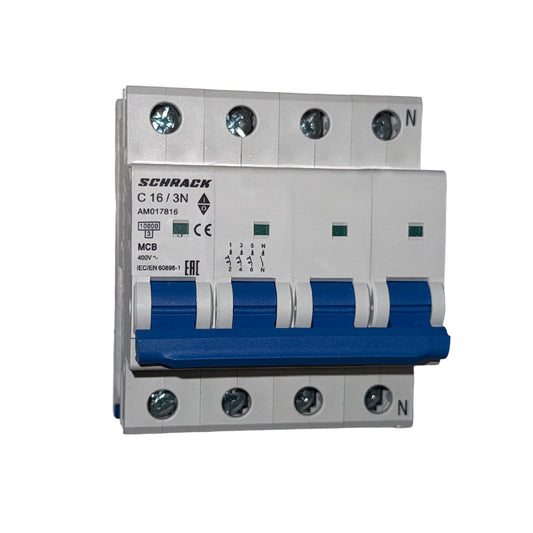 Disjoncteur 10kA, C 16A, 3+N pol.