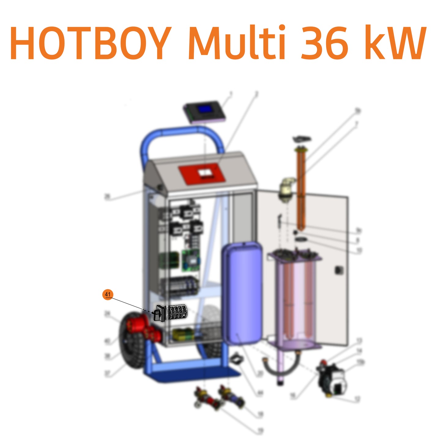 Hauptschalter 0-1-2-3, 63A für 36kW Multi