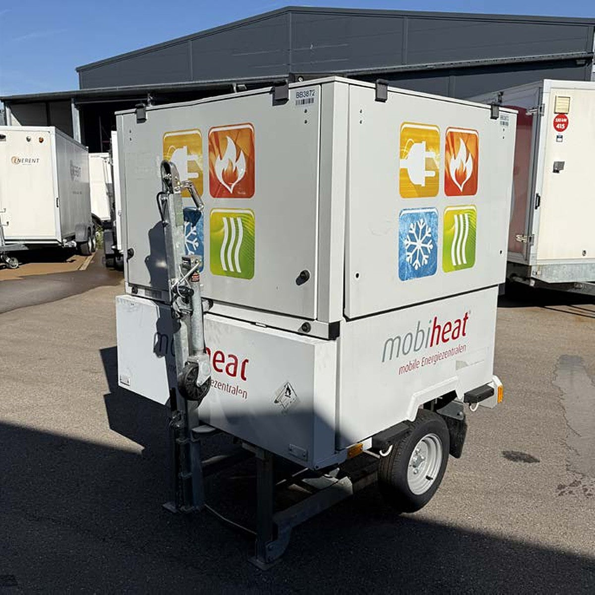Mobile Heizzentrale 60 kW Low NOx BB3872 – Heizzentrale im Lager