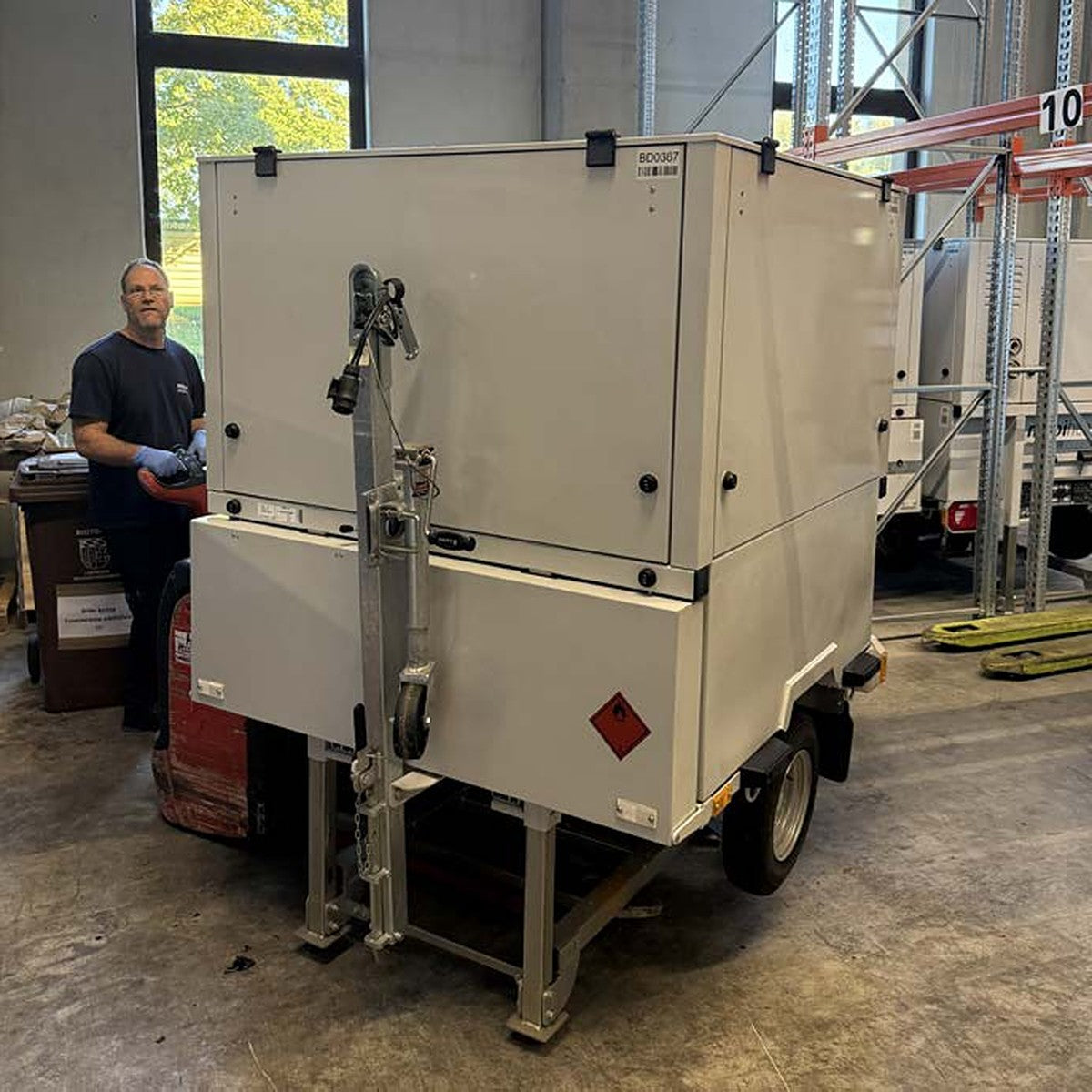 Mobile Heizzentrale 60 kW Low NOx BD0367 – Heizzentrale im Lager