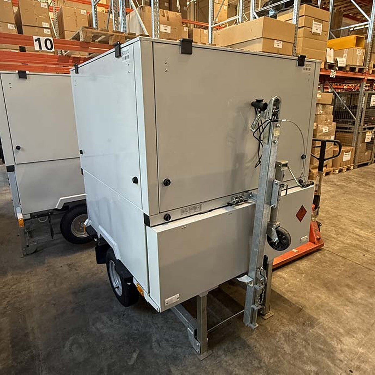 Mobile Heizzentrale 60 kW Low NOx BD0370 – Heizzentrale im Lager