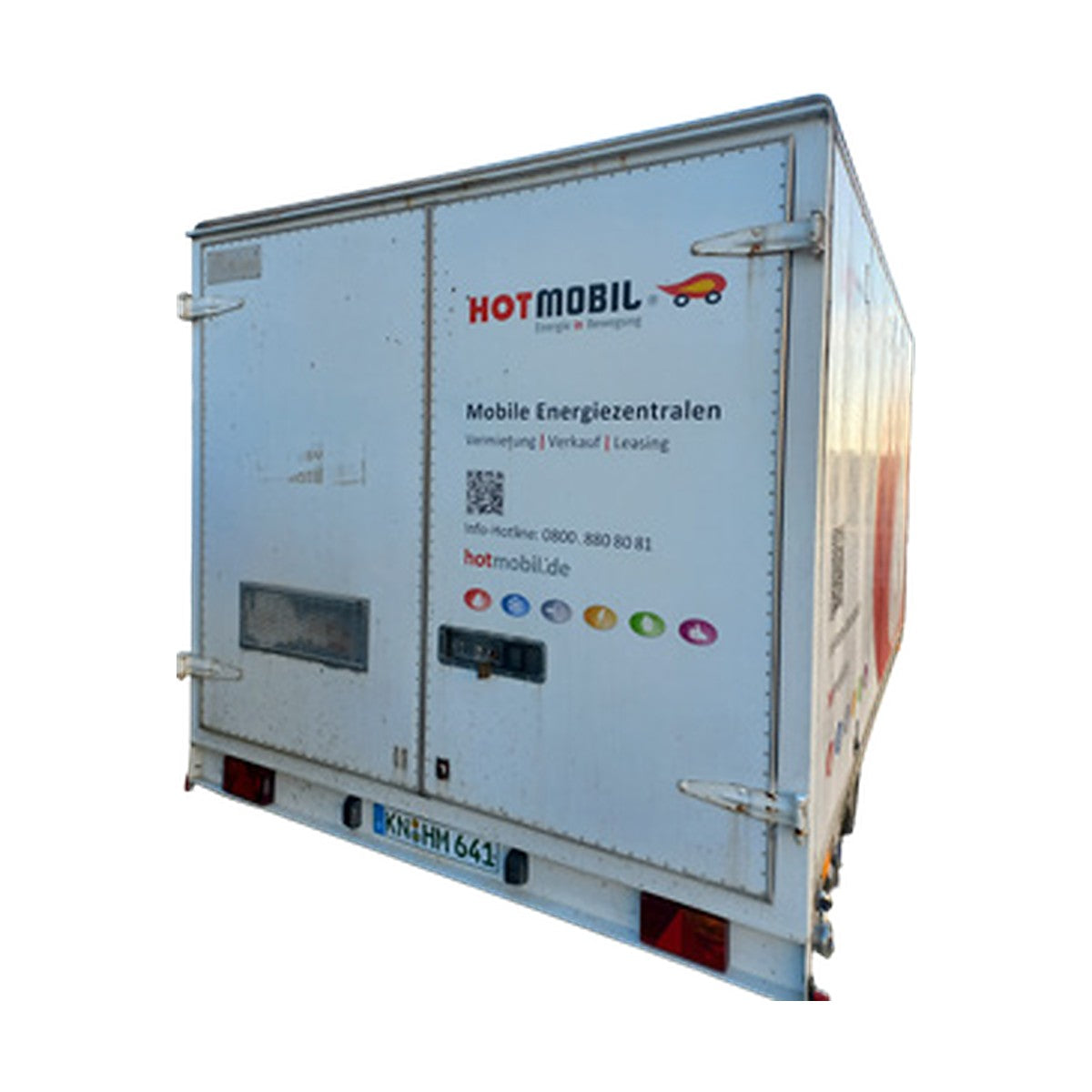 Mobile Heizzentrale ERHMO 300 kW MHZ008 – Heckansicht