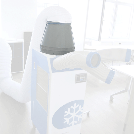 Flowing funnel for spot climatic devices